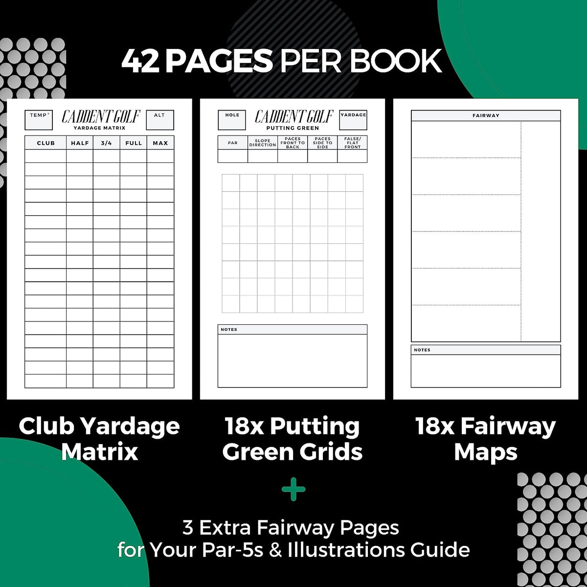 Caddent Golf Yardage Book (4-Pack) caddent-golf-yardage-book-4-pack