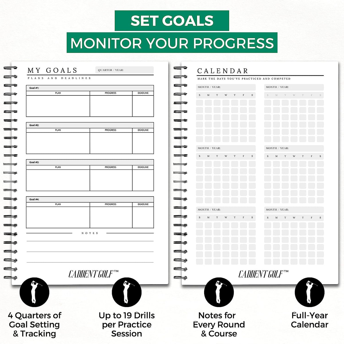 Golf Log Book Your Golf Practice Log & Score Tracker Caddent Golf